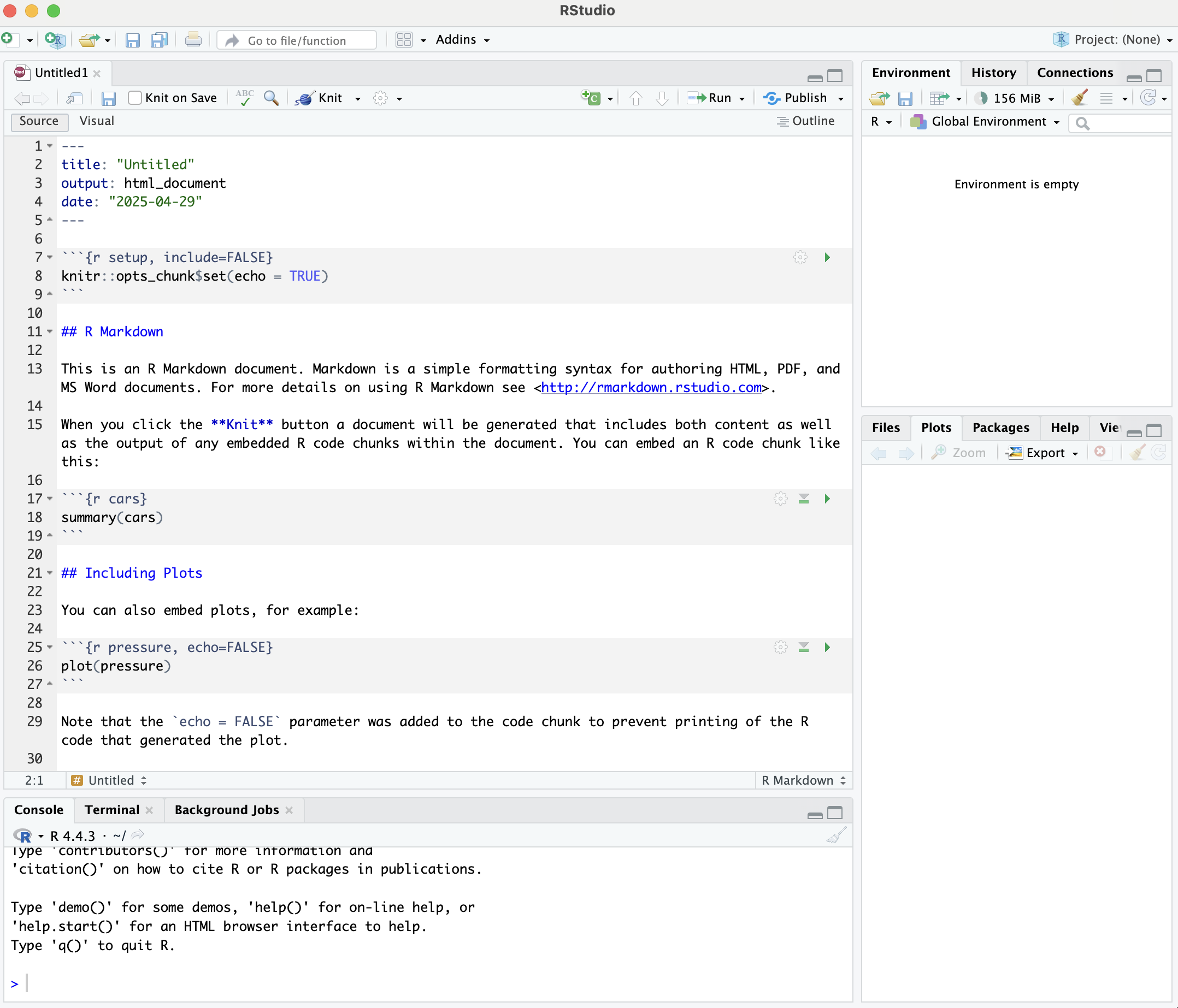 Completed RMarkdown view