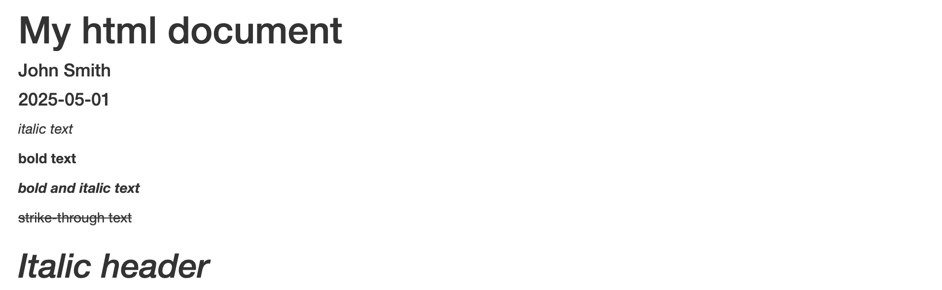 font formatting