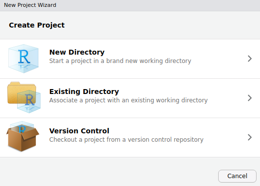 Screenshot from New Project Wizard: Create Project screen